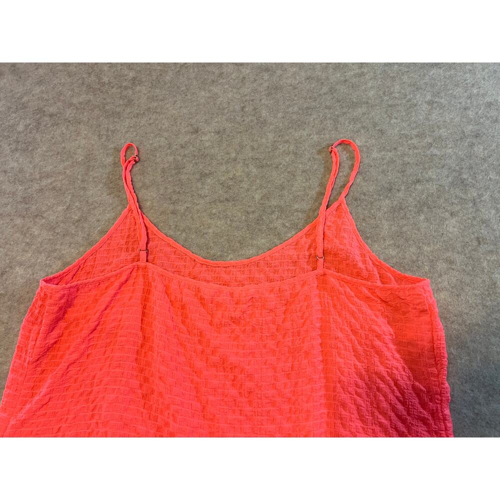 LILLY PULITZER Bright Coral Pink Camisole Tank Top Sunray Seersucker Size Large - Picture 6 of 10